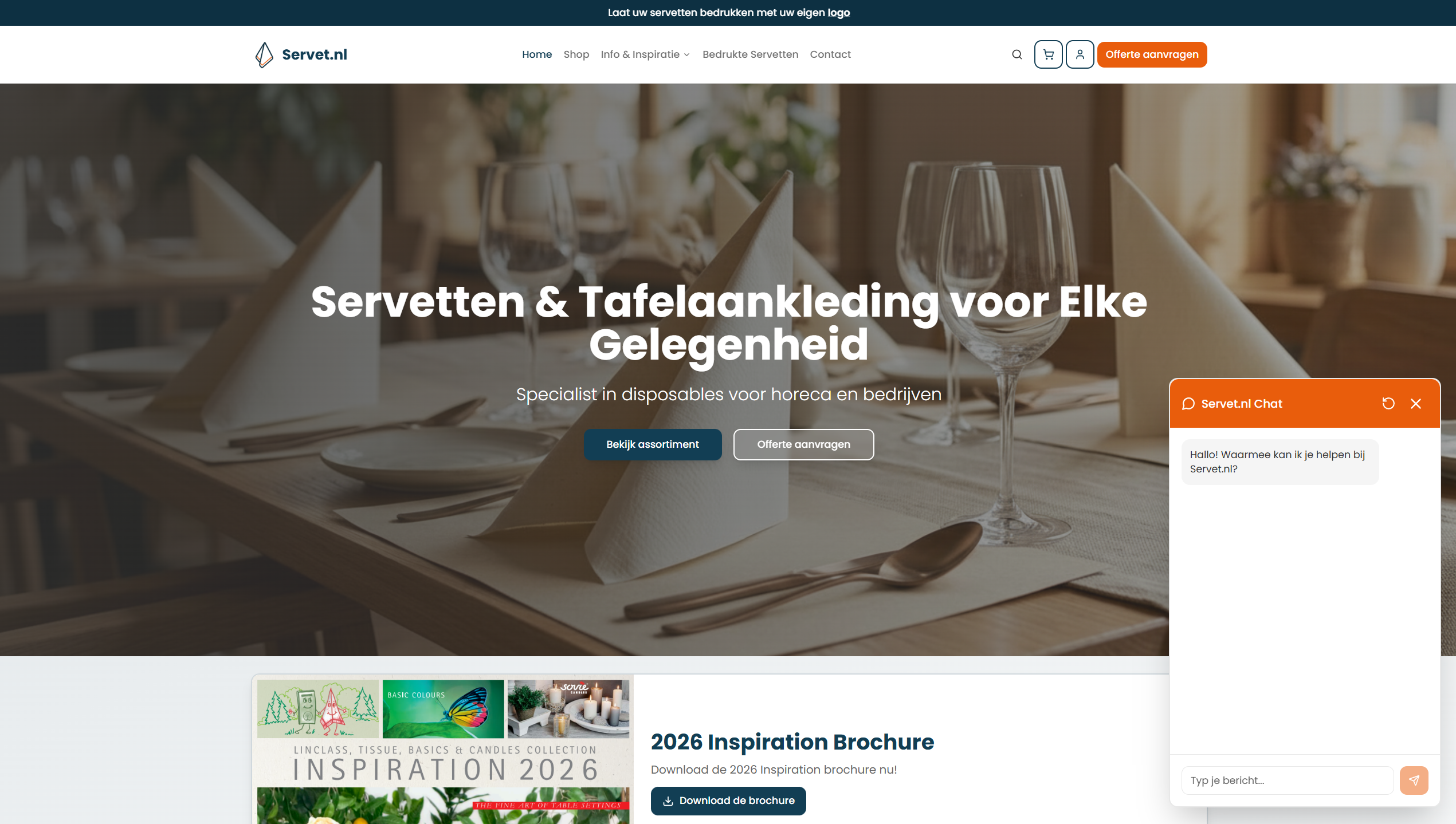 Servet.nl Servetten groothandel